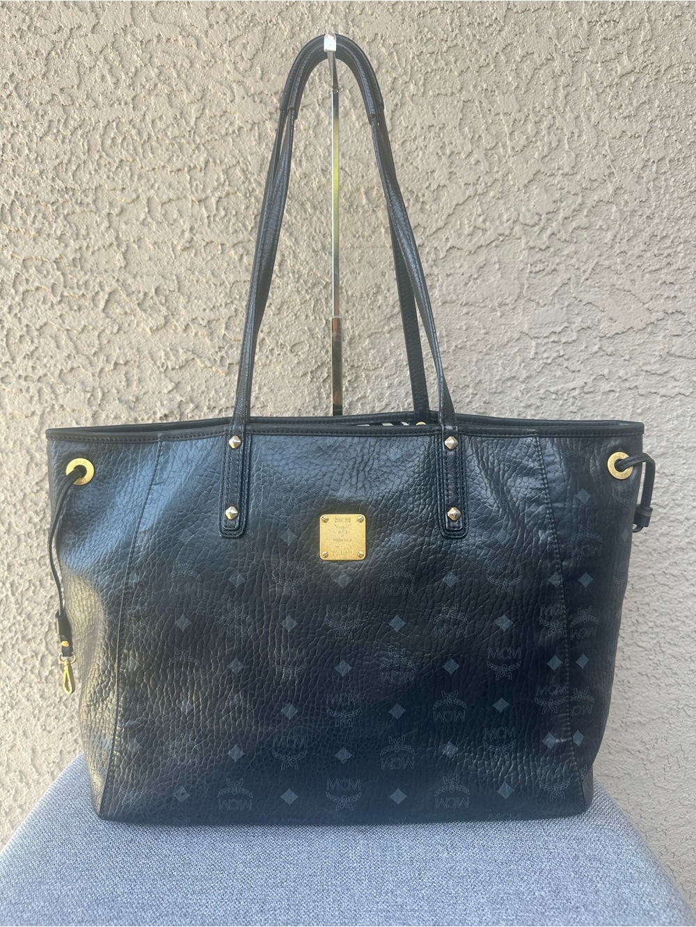 MCM monogram reversible tote bag